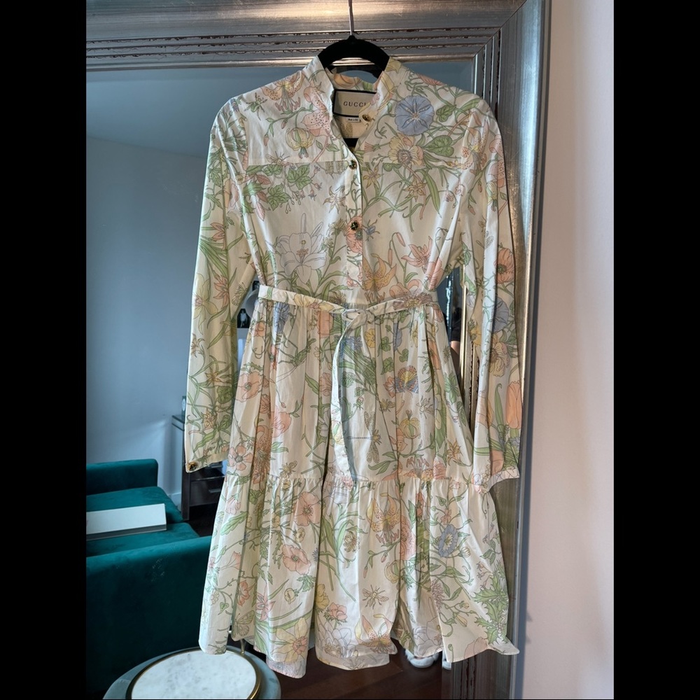 Gucci Tiered Floral Dress